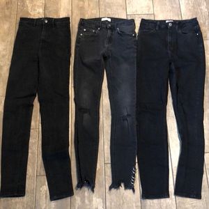 3 pairs ZARA Size 2 Skinny Jeans